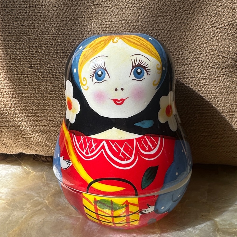 Colorful Russian Nesting Doll measuring cups